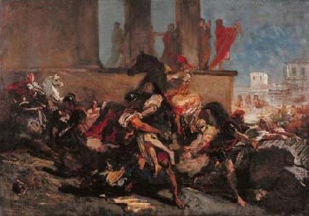The rape of the Sabine women., Eugene Delacroix